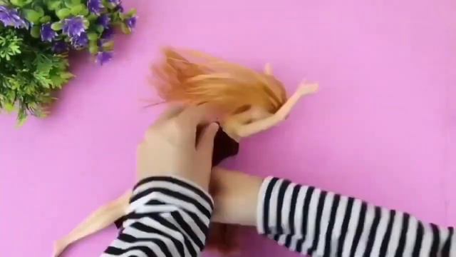Barbie Doll Makeover Transformation ~ DIY Miniature Ideas for Barbie ~ Wig, Dress, Faceup, and More