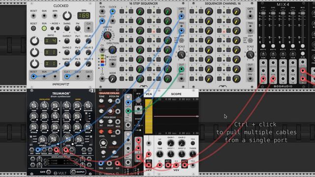 VCV Rack Patch from Scratch Part 1: Sequencers, Mixer & Drums