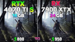 RX 7900 XTX vs RTX 4070 Ti SUPER - Test in 10 Games l Ray Tracing