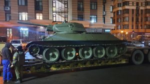 Возвращение Т-34 с Красной площади, выставка "Моторы Войны", 8 ноября 2022