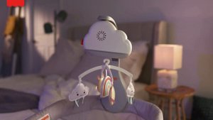 Fisher-Price Rainbow Showers 2 in 1 Bassinet to Bedside Mobile - Smyths Toys