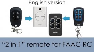 2 in 1 remote for FAAC RC