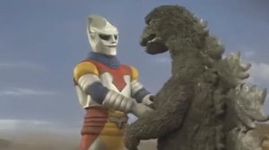 Godzilla vs. Megalon (HD) - The EPIC brotherly Jet Jaguar Gojira handshake!