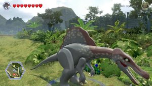 LEGO Jurassic World - Spinosaurus Unlock Location + Gameplay (Skeleton & Custom Dinosaur Showcase)