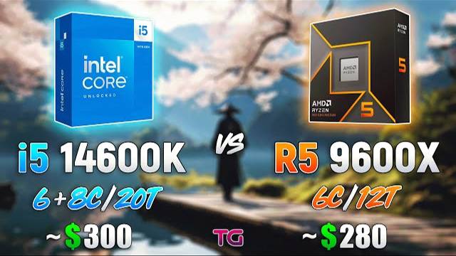 Ryzen 5 9600X vs Core i5 14600K - Test in 10 Games смотреть онлайн