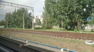 Прибытие в Волгоград и Родина-Мать из окна поезда