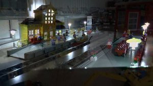 Gigantic Lego Train Layout 2 with 30 years of Lego Train sets with 60051 and 60052