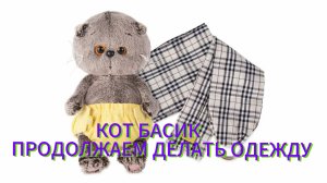 КОТ БАСИК - ПРОДОЛЖАЕМ ДЕЛАТЬ ЕМУ ОДЕЖДУ