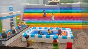 Lego Dam Breach Experiment - NEW Strongest Rainbow LEGO Dam, Lego Titanic & Swimming Pool Teardown