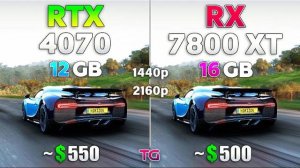 RTX 4070 vs RX 7800 XT - Test in New Games | 1440p & 4K