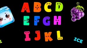 ABCD-песенка на черном фоне