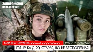 ПУШЕЧКА Д-20. СТАРАЯ, НО НЕ БЕСПОЛЕЗНАЯ : заметки на полях №202 : военкор Марьяна Наумова, Запорожье