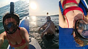 Снорклинг в Абхазии. Подводная скала в Пицундской бухте. Подводный мир. Морская медитация. Therapy.