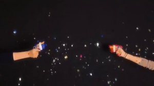 Надувная хлопушка пистолет с конфетти