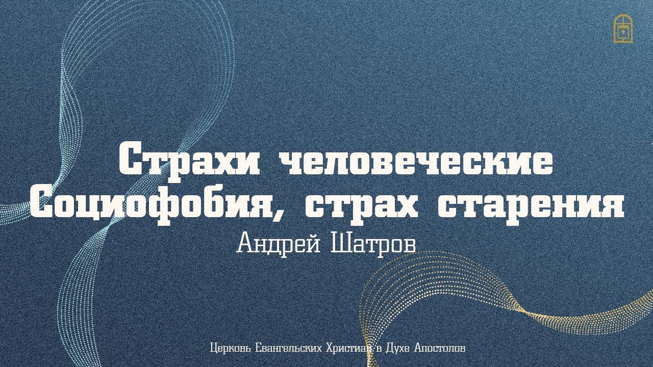 Андрей Шатров - "Страхи человеческие: социофобия и страх старения"