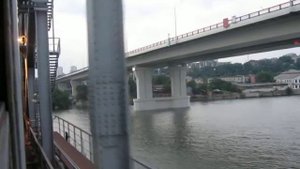 Проезд по разводному ж/д мосту через р. Дон в Ростове-на-Дону