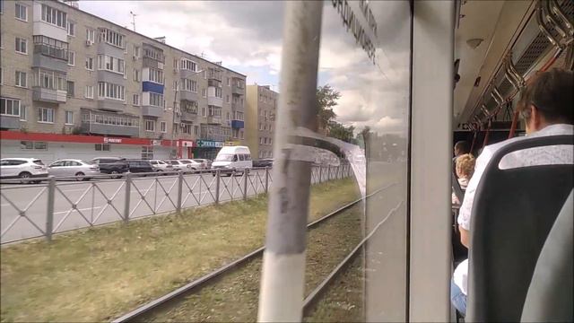 Ульяновск - трамвай 107 по садоводствам и однопутке.