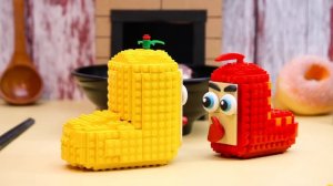 Best of LEGO COOKING videos | LEGO SALMON SASHIMI & LEGO Food Compilation in real life