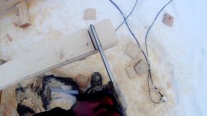 4 Этап запиливается "теплый угол" брус 150х150 Видео обзор баня 6х6.