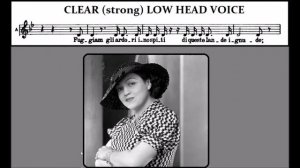 DIFFERENCE between chest voice and clear low head voice on the same note (D4) - ROSA PONSELLE