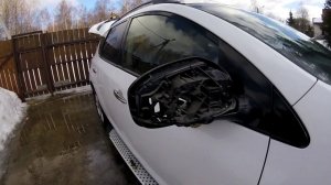 Разбираем правое зеркало Nissan murano z51,замена камеры.