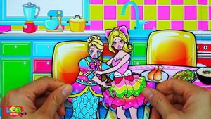 Paper Dolls Dress Up - Rapunzel Mother and Daughter Family Costumes - Barbie Story & Crafts