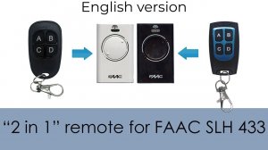 SLH copy remote for FAAC SLH