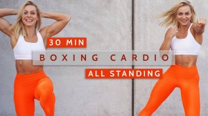 kaykay - 30 MIN BOXING CARDIO - All Standing Knee Friendly No Repeat Full Body HIIT Super Sweaty