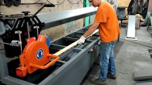 Кромкообрезной станок однопильный ПР-320М с бункером для опилок