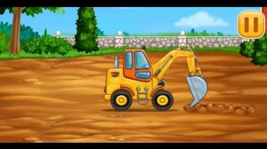 Trucks for kids! House building vehicles and equipment!