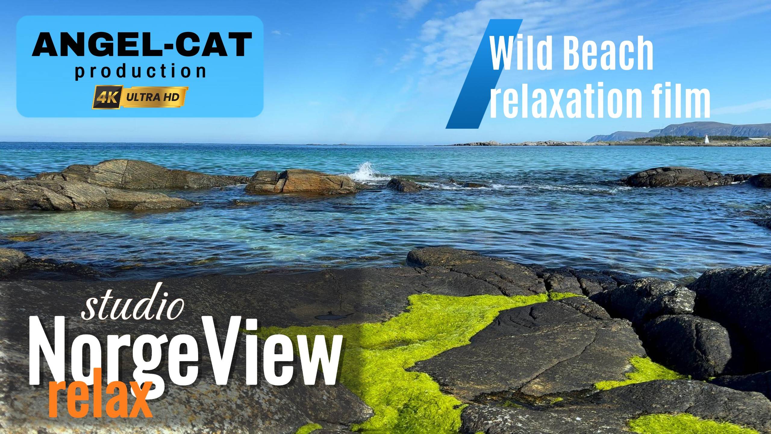 4K Scenic Relaxation Film, On a wild beach