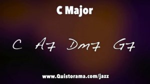 C Major Jazz Backing Track __ Slow Swing 1-6-2-5