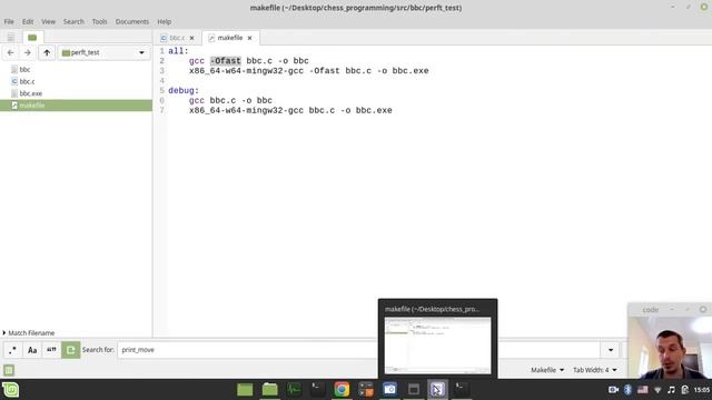 43-Bitboard CHESS ENGINE in C writing PERFT TEST function смотреть онлайн