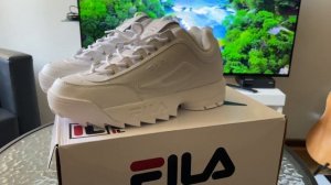 Tênis Fila Disruptor II Premium Masculino (Branco) - Unboxing and On Feet Review (PT-BR)