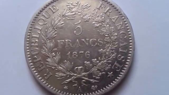 France 5 Francs 1876 Франція 5 Франків 1876 смотреть онлайн