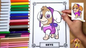 🐶 Щенячий Патруль | Скай | Раскраска щенка Скай из "Щенячий Патруль" 🚔 #скай #щенячий_патруль