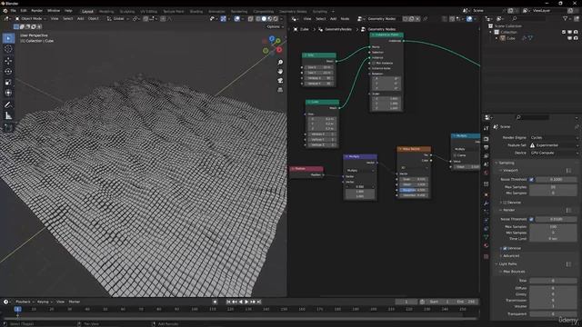 08. Noise Textures. BLENDER GEOMETRY NODES ANIMATION