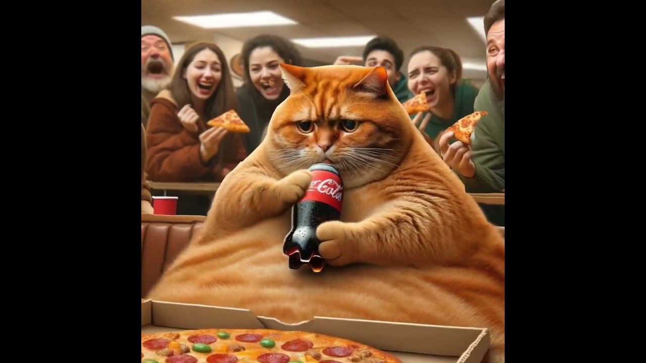 Fat Cat And Sports #ai #cats #aicat #cat #catcute #cutecat