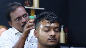 Big Eyes Barber Heavy Oil Head Massage With Neck Crack And Ear Crack ASMR