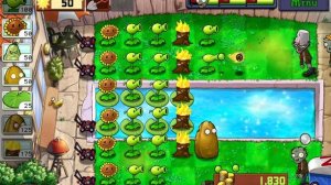 Игра зомби против растений  проход 2 уровня.