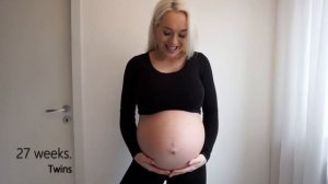 TWIN PREGNANCY TRANSFORMATION | week by week.