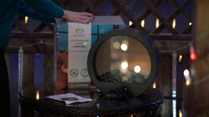 Светодиодный камин Лаунж с эффектом живого огня, арт 513 038