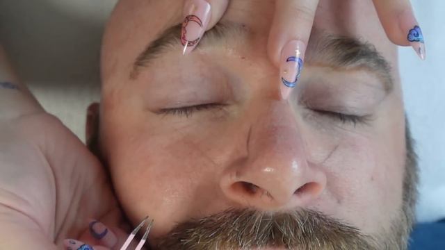 Detailed Eyebrow Shaping ASMR | talking | Male pampering | real person ASMR | KrissySkin