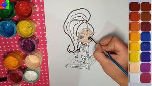 Шиммер из мультика Шиммер и Шайн. Раскраска для детей