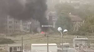 Трава загорелась на Вертолетном поле в Ростове-на-Дону. 🔥