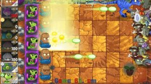 (Plants Vs Zombies 2) PvZ 2 All Pea Plants MAX LEVEL Power Up & Challenge! vs Gargantuar Zombie
