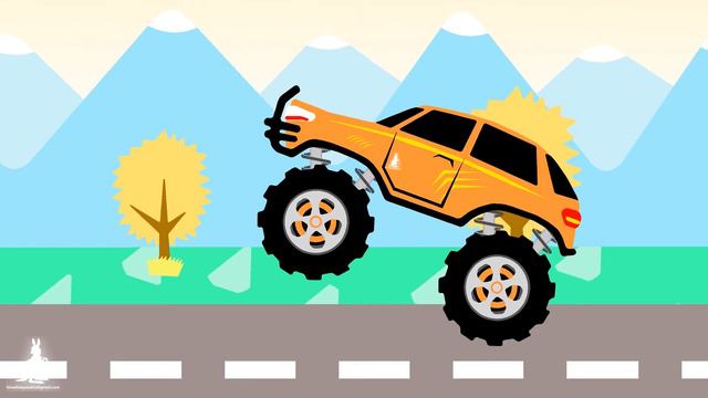 Оранжевый монстртрак на шоссе - мультфильм для детей смотреть онлайн