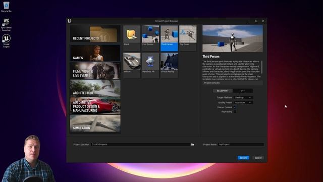 02. How to Create Project. GAME DEV ACADEMY Unreal Engine 5