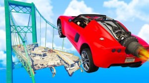 СМОЖЕТ ЛИ РОКЕТ ВОЛТИК ПЕРЕЛЕТЕТЬ ЧЕРЕЗ СЛОМАННЫЙ МОСТ ? ЭКСПЕРИМЕНТЫ В ГТА 5 ОНЛАЙН