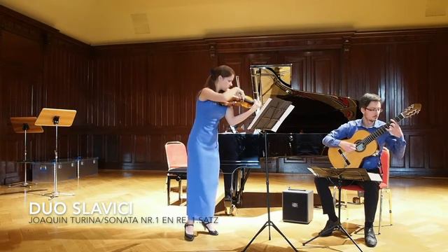 Duo Slavici plays Sonata Nr.1 en re by Turina смотреть онлайн